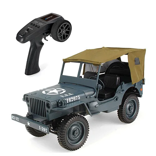 Blue 1/10 RC Автомобиль 2,4G 4WD пульт дистанционного управления игрушечные джипы четырехколесный привод внедорожный военный альпинистский автомобиль армейский литой автомобиль военный автомобиль - Цвет: Blue