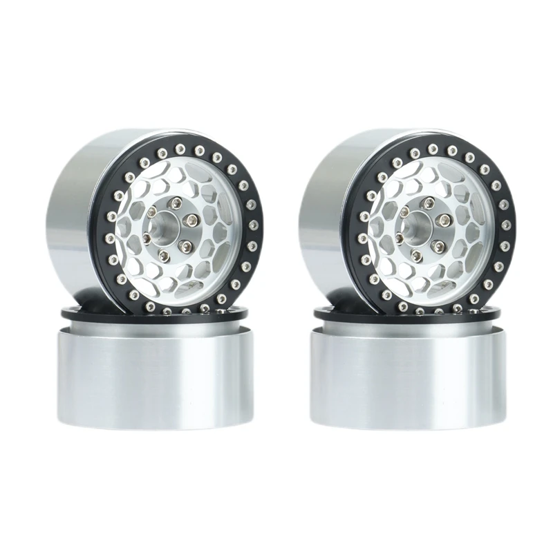 

4PCS Metal 2.2 Beadlock Wheel Hub Rims for 1/10 RC Crawler Axial SCX10 Wraith RR10 90048 90056 Traxxas TRX4 TRX-6