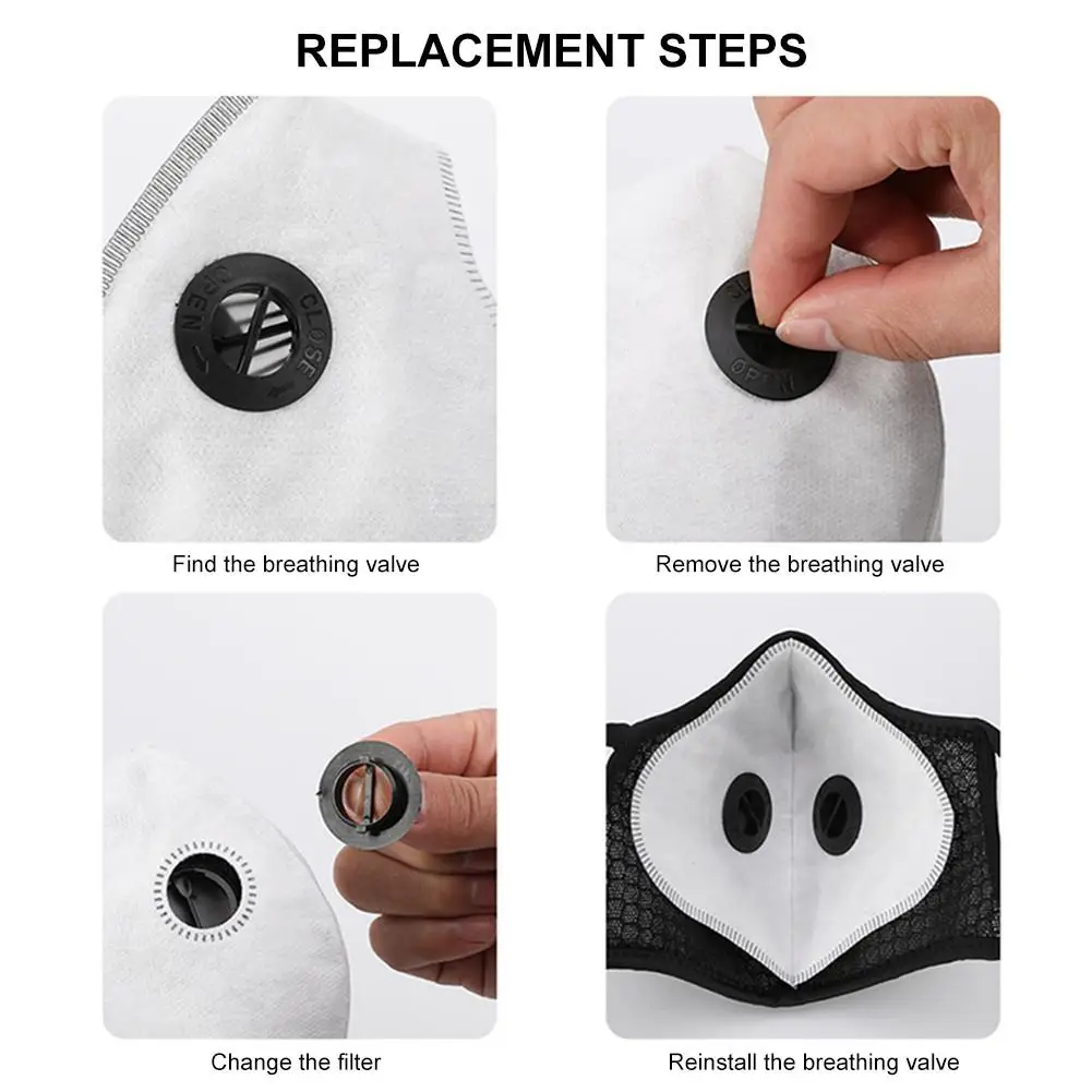 Пылезащитная маска дышащая двухклапанная Неопреновая ткань для защиты лица и