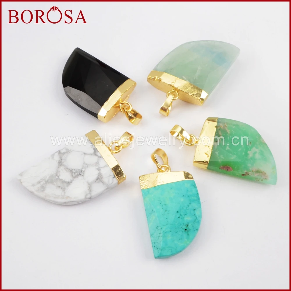 BOROSA оптовая продажа, бусины с подвеской из натуральных камней, зеленые Jades Howlite Агаты, женское ожерелье, ювелирные изделия, WX801 BOROSA оптовая продажа, бусины с подвеской из натуральных камней, зеленые Jades Howlite Агаты, женское ожерелье, ювелирные изделия, WX801
