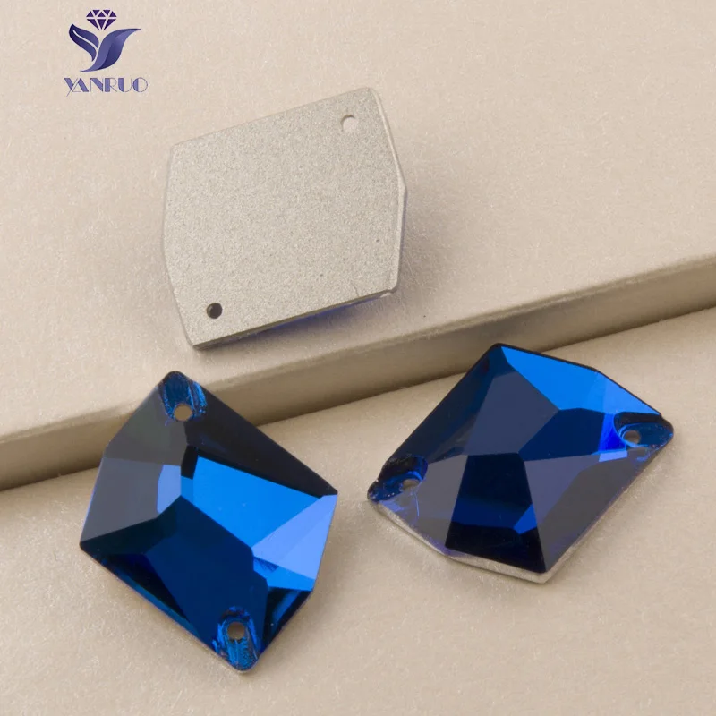 Capri Blue YANRUO 3265, космические Стразы всех цветов, стеклянные кристаллы, пришитые камни, Стразы для одежды - Цвет: Capri Blue
