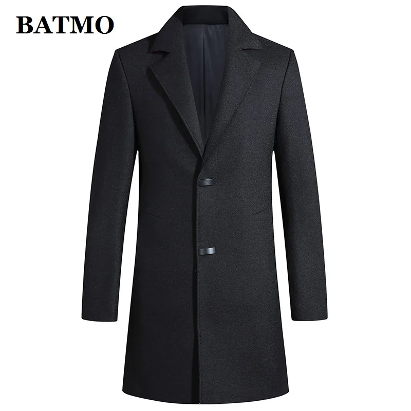 

BATMO wool thicked trench coat men,men's winter wool long jackets,size M,L,XL,XXL,XXXL 8868