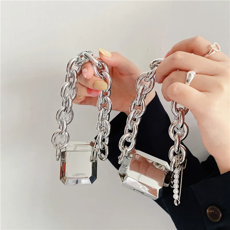 

Luxury Plating Weave Bracelet Earphone Charging Hard Cover For Apple AirPods 1 2 Pro Bluetooth-compatible Headset Protect Case