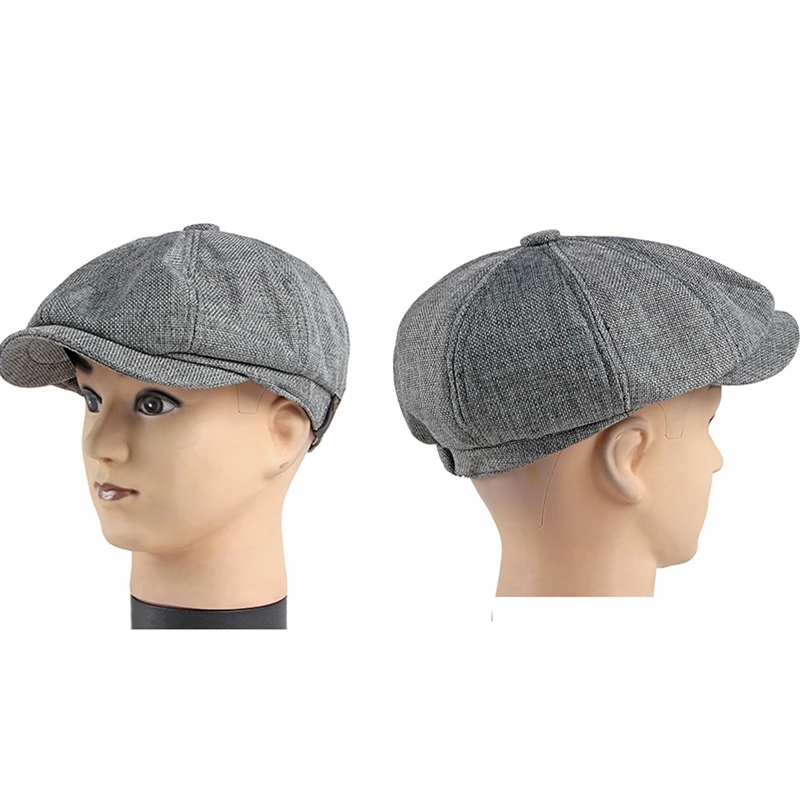 

New Men's Casual Newsboy Hat Spring And Autumn Thin Retro Beret Hat Fashion Wild Casual Hat Unisex Wild Octagonal Hats
