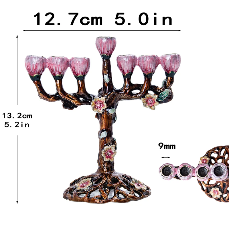 H& D 5 стилей Иудейская Менора Античная коллекция Hanukkah Menorah Статуэтка ручная роспись подсвечник держатель для дома вечерние украшения подарок