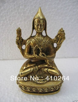 Бесплатная доставка латунная маленькая фигурка цункаха гуру Будды тибетская