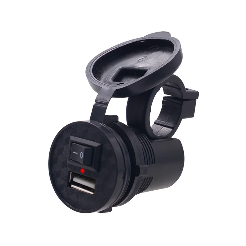 

Motorcycle USB Charger Waterproof Durable Car USB Charger Plug Power Adapter With Switch Motorcycle Modification Accessories