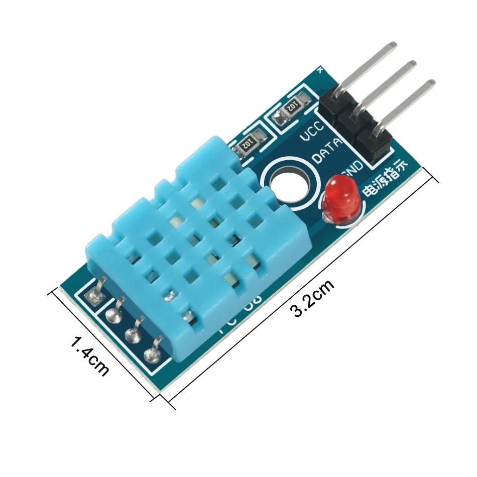 Датчик температуры и относительной влажности DHT11 модуль с кабелем для arduino Diy