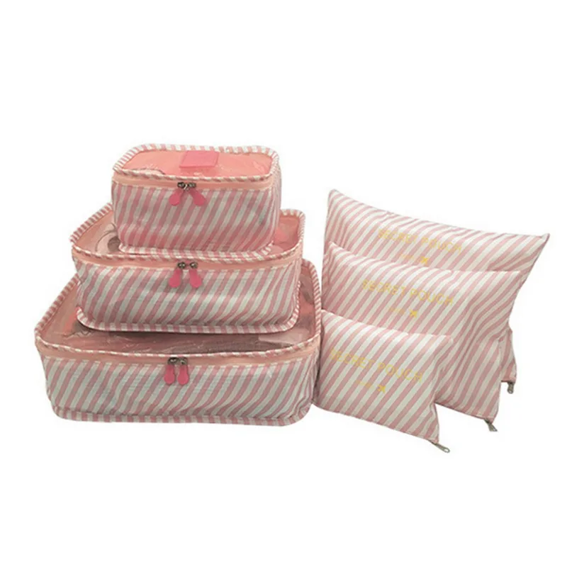 6 шт./компл. дорожная сумка для хранения Чемодан Сетка Сумка Для Костюмы