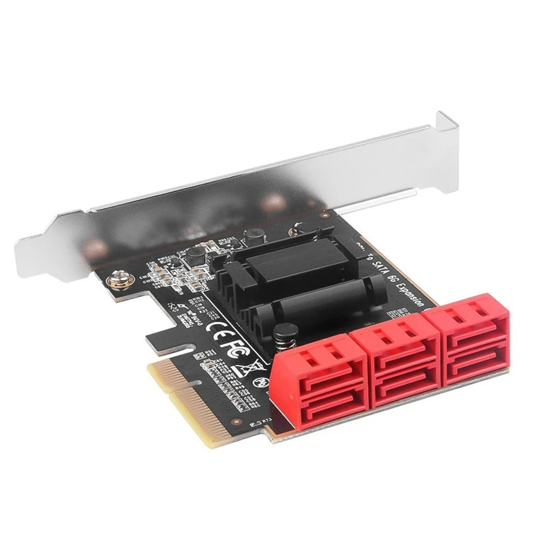 

Плата расширения PCI-E на SATA3.0, PCIE на 6-портовый 6 Гбит/с SSD, карта адаптера твердотельного накопителя