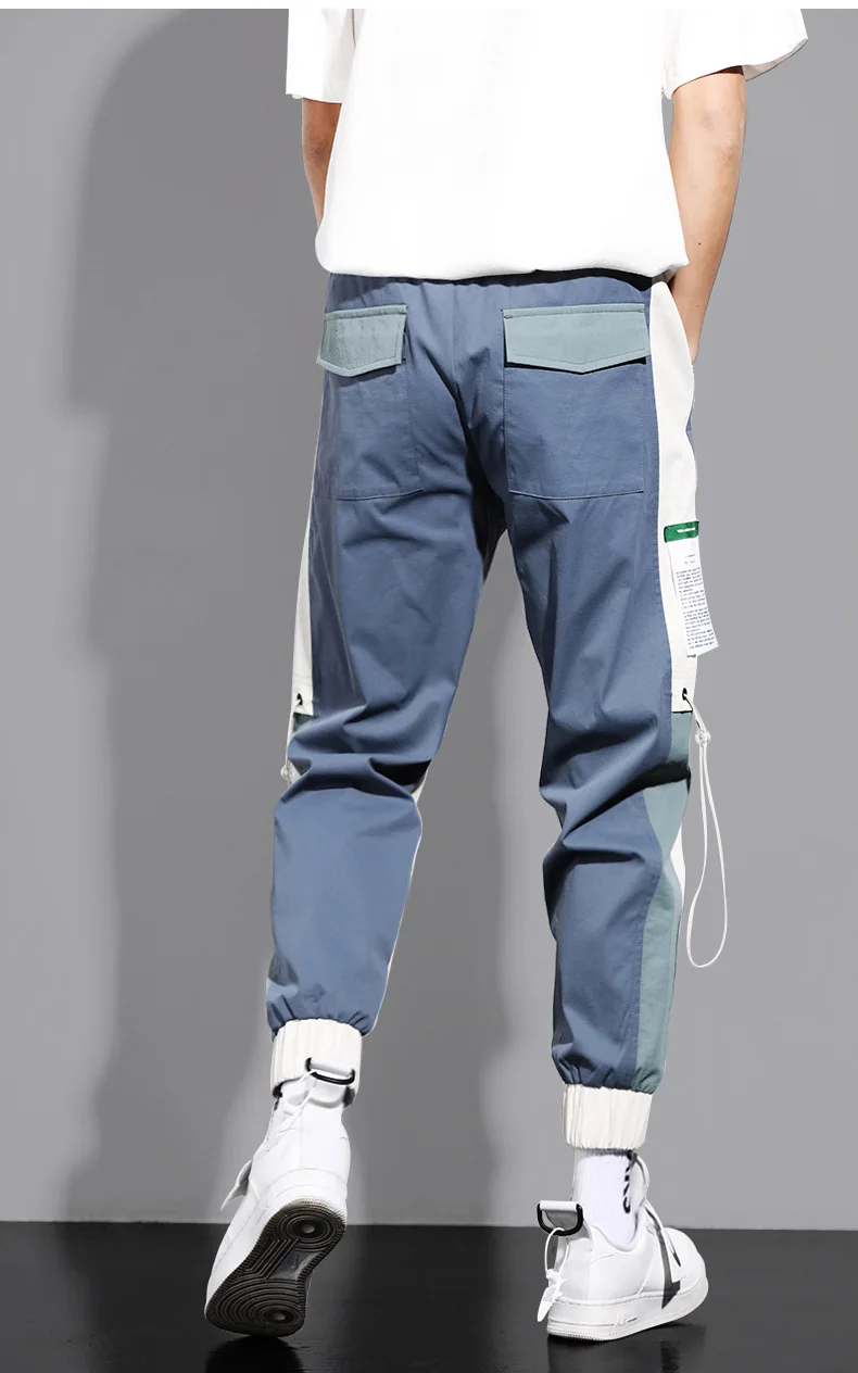 

Spring and autumn summer thin section beaming overalls men's trendy brand loose Korean trend trousers ins nine-point casual pant