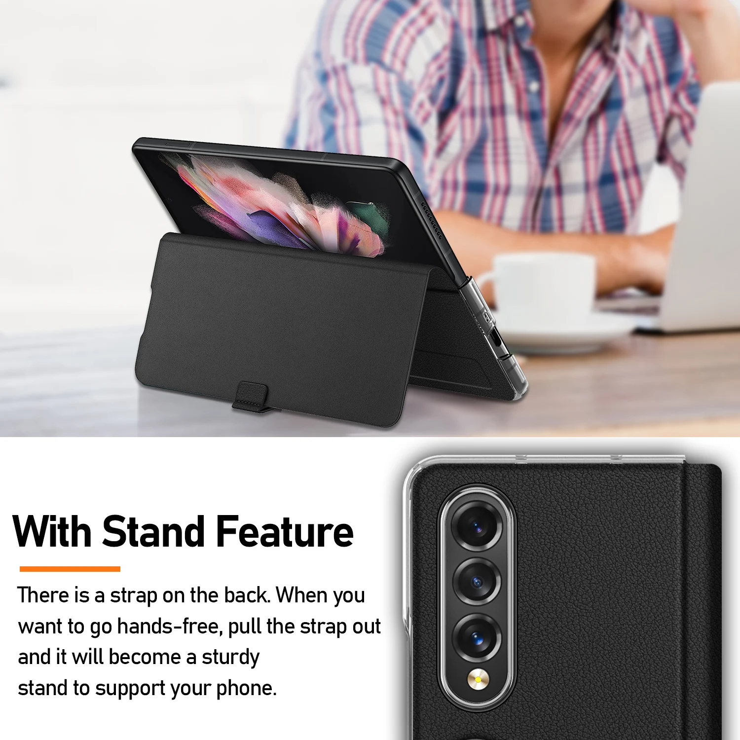 ultra thin with holder for samsung galaxy z fold 2 3 5g 2020 2021 case flip magnetic leather cover for galaxy z fold 2 3 free global shipping