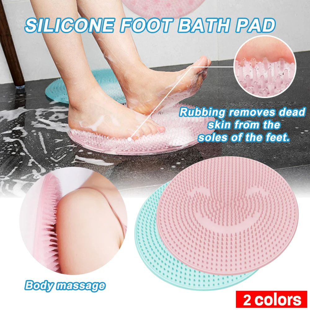 

Silicone Bath Massage Cushion Brush for Lazy Feet Clean Dead Skin Bathroom 2