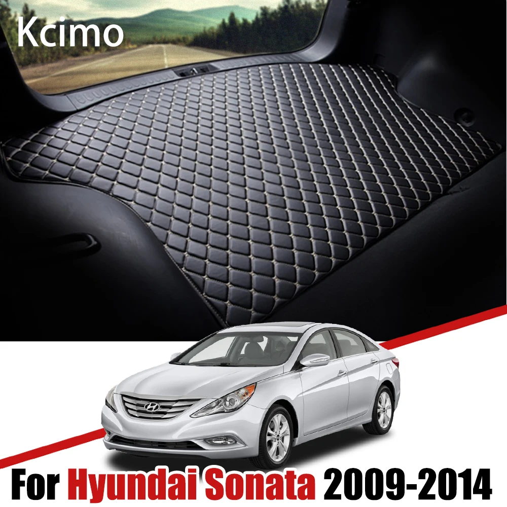 

Кожаные коврики Kcimo для багажника автомобиля для Hyundai Sonata i45 2009-2014, Задняя подкладка для груза, коврик для багажника, автомобильные коврики, н...