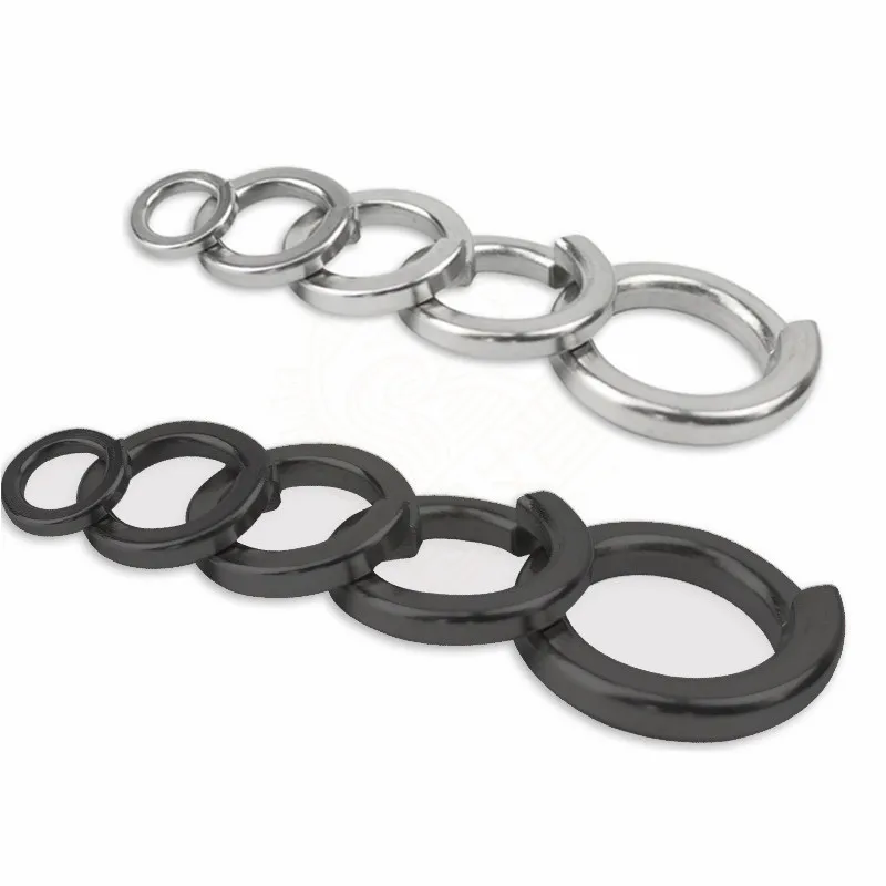 

M1.6 M2 M2.5 M3 M4 M5 M6 M8 M10 M12-24 304 Stainless Steel or 8.8 High Strength Carbon Spring Split Lock Washer Elastic Gasket