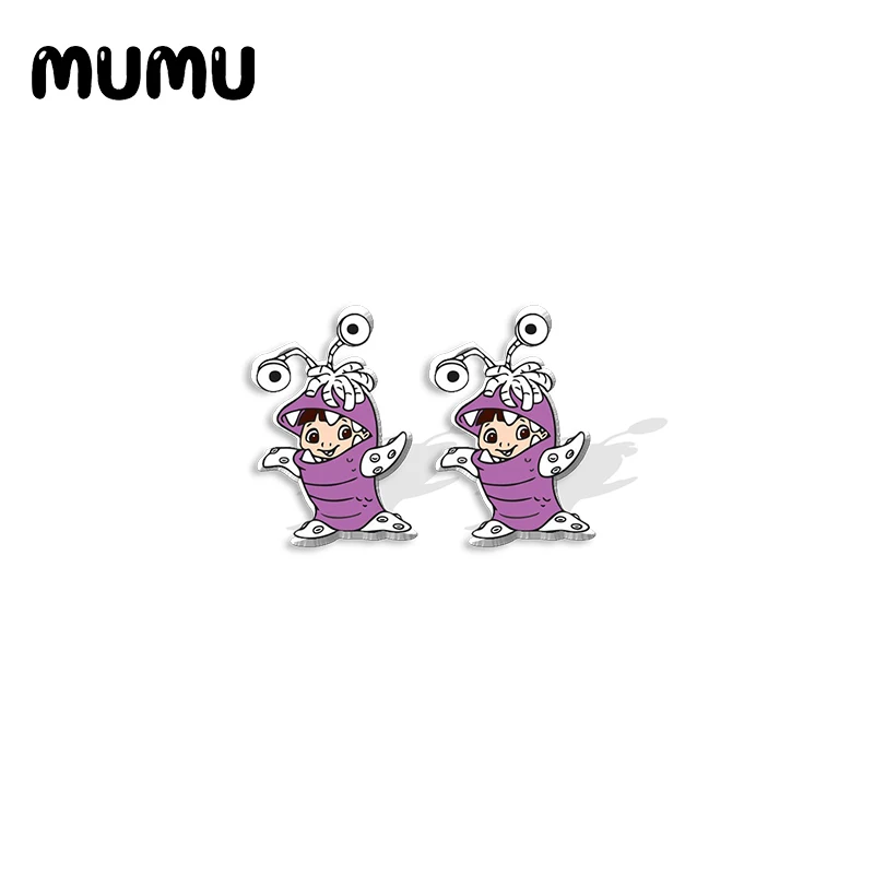 2021 новые серьги-гвоздики Monsters Inc из акриловой смолы | Украшения и аксессуары