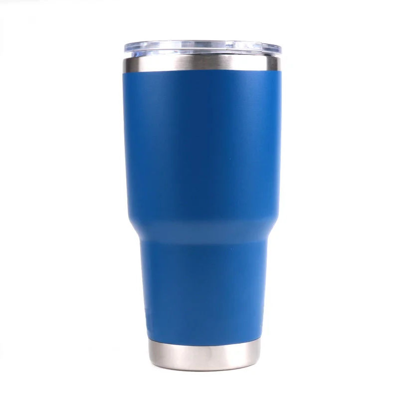 

Stainless Steel Tumbler 30 oz with Splash Proof Sliding Lid - Double Wall Vacuum Insulated Large Travel Coffee Mug