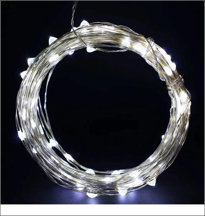 10 м 100 светодиодов медная проволока СВЕТОДИОДНЫЕ Звездные огни 12 В DC СВЕТОДИОДНАЯ