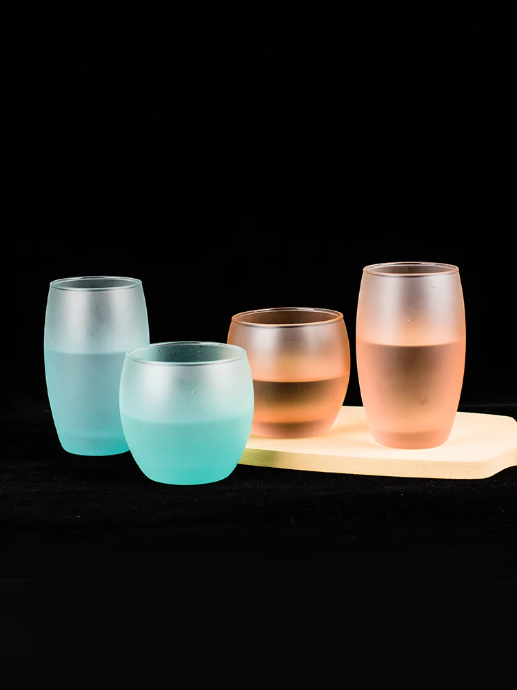 

Drinking cup set water cup simple and fresh forest portable lovely girl glass glass milk transparent tea cup