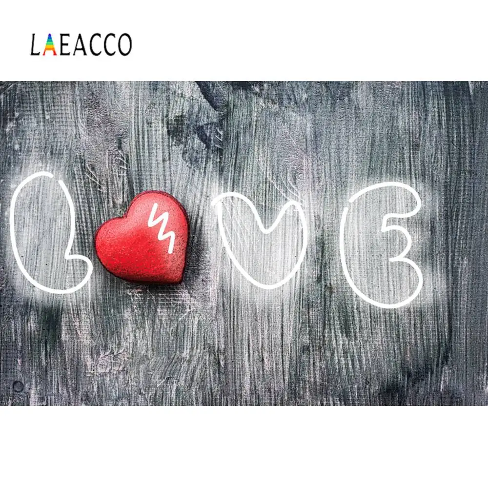 Laeacco деревянный фон для фотосъемки с изображением темных досок сердца и текстуры