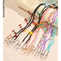 korean crystal cherry flower bead sunglasses chain candy antiskid rice bead chains mask strap glasses holder jewelry accessories