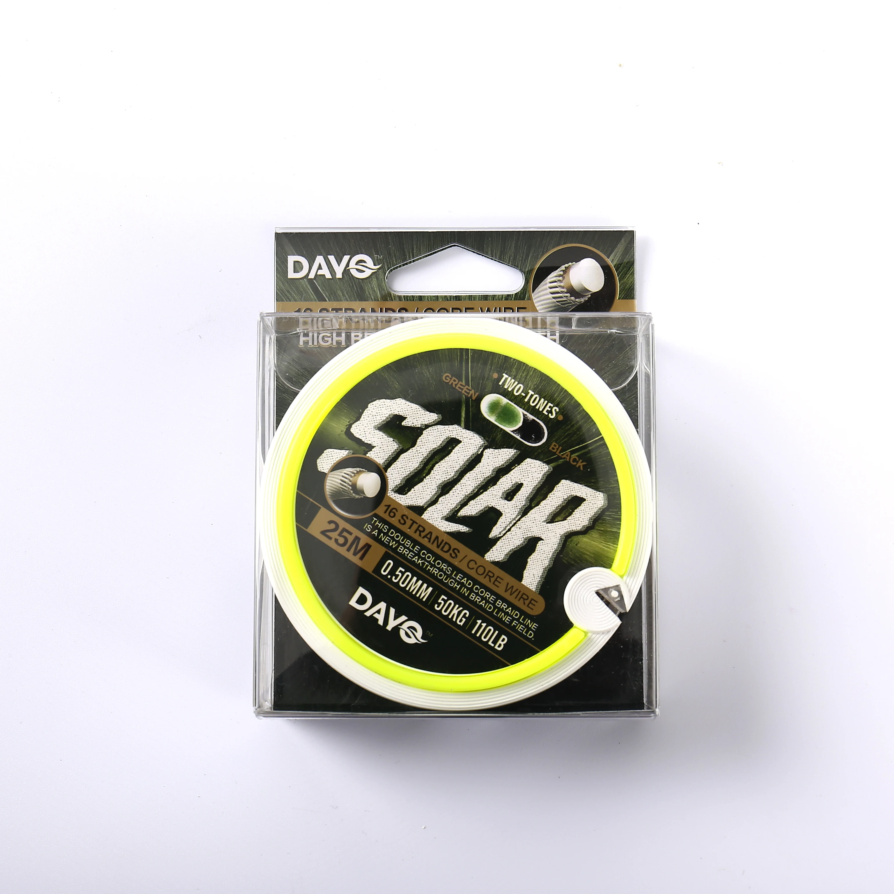 619125 DAYO LEAD CORE BRAID LINE SOLAR 0 50 мм длина 25 метров кг 110 LB черно зеленый цвет ЛИДКОР