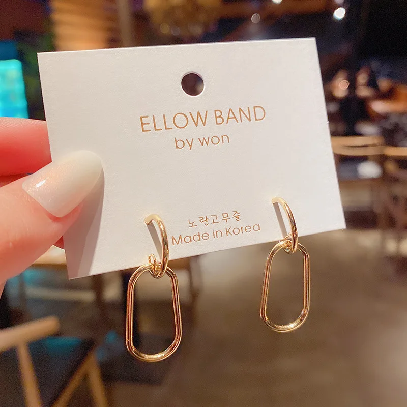 

Temperament Geometric Earrings Super Girl Personalized Cold Style Ear Studs Earrings Accessories Fashion Jewelry