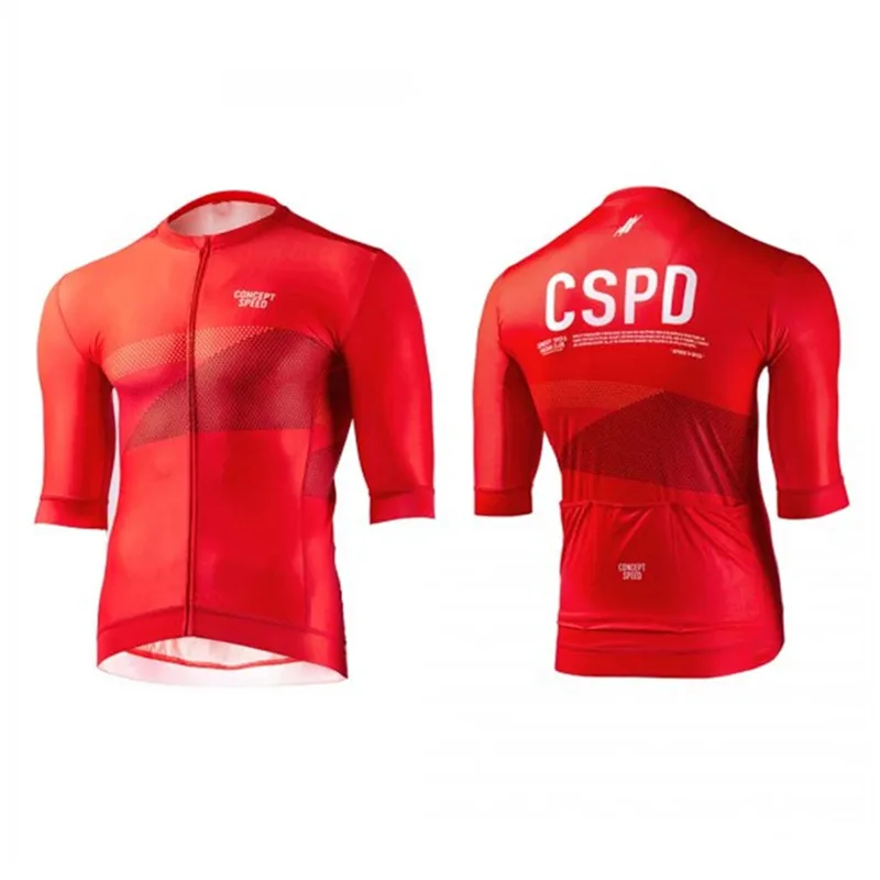Мужская веломайка летнего сезона CSPD 2021 с короткими рукавами, комфортная и дышащая благодаря безшовной обработке, для езды велосипедом в команде профессионалов.