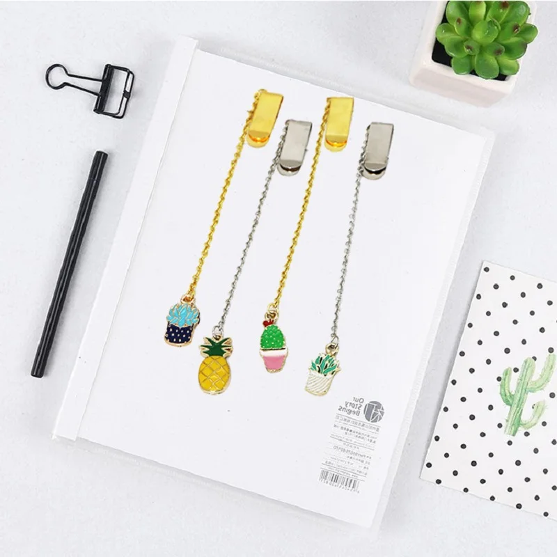 Новая креативная металлическая Закладка ананас Кактус Кулон изысканный