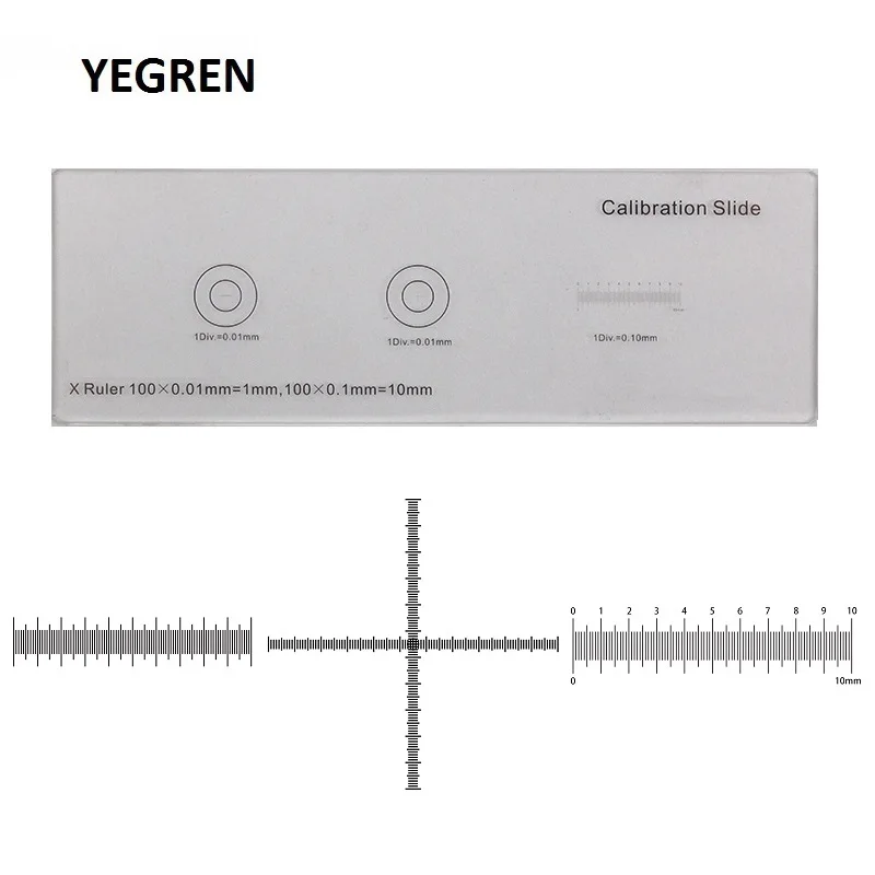 

DIV 0,01 мм 0,1 мм калибровка слайды микроскоп сценический микрометр горизонтальная линейка перекрестная линейка 3 Мерные Стекла Слайд