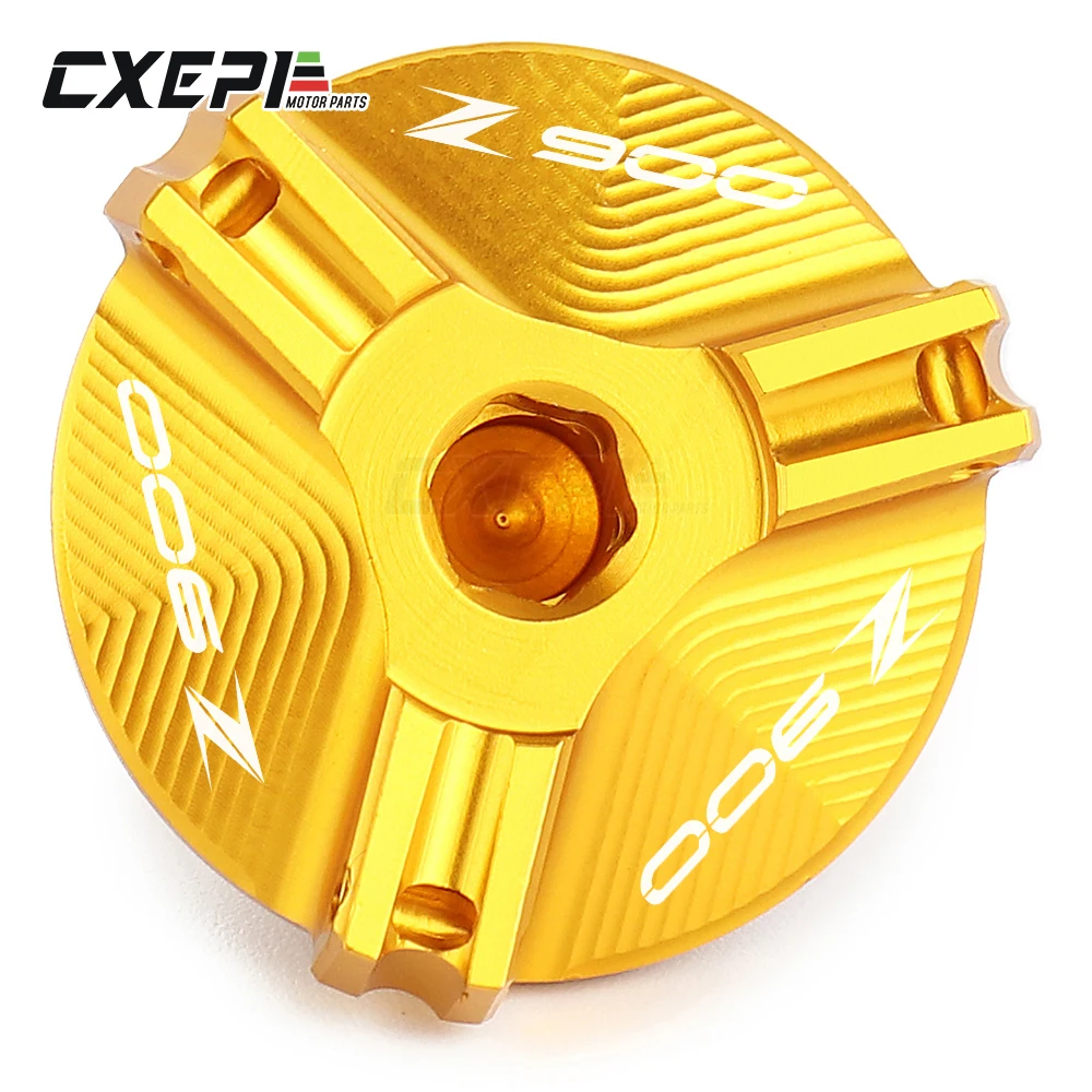

LOGO Z900 Motorcycle Accessories M20*2.5 CNC Engine Oil Drain Plug Sump Nut Cup Plug Cover For Kawasaki Z900 2017 2018 2019 2020