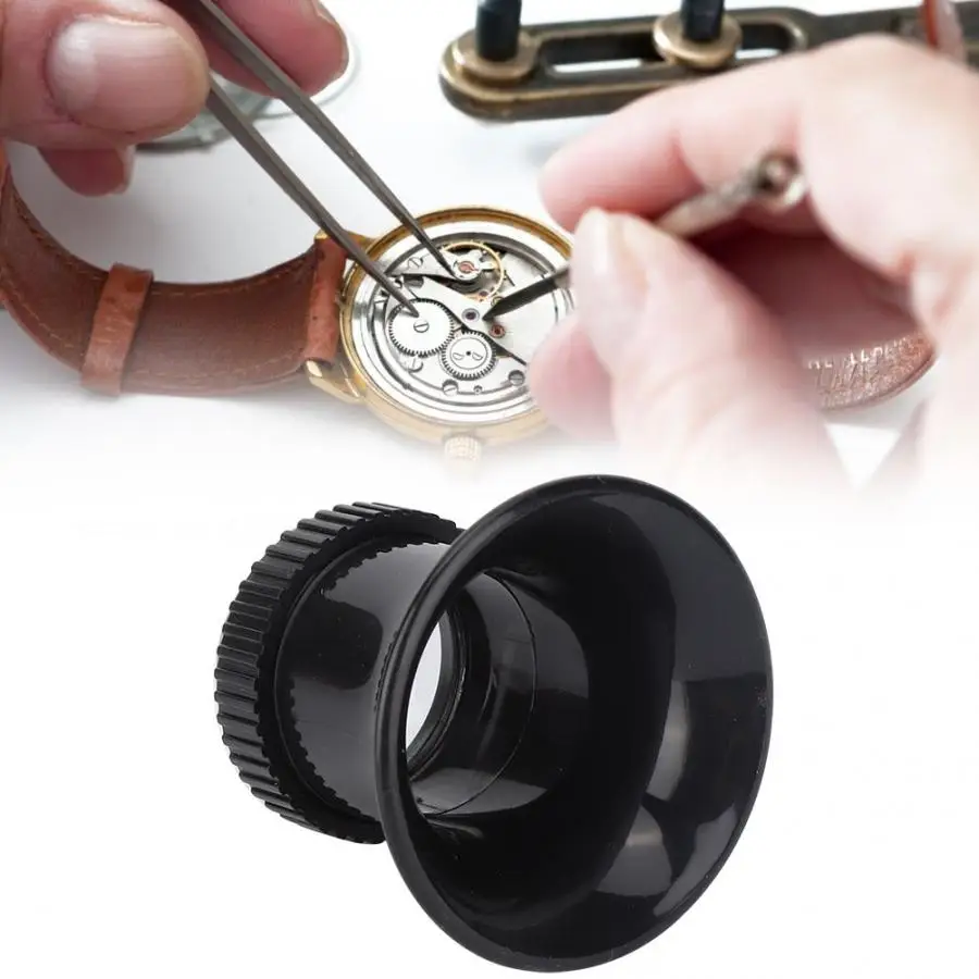 Ультра-светильник 15X пластиковые часы Ремонт лупа ручные ювелирные изделия