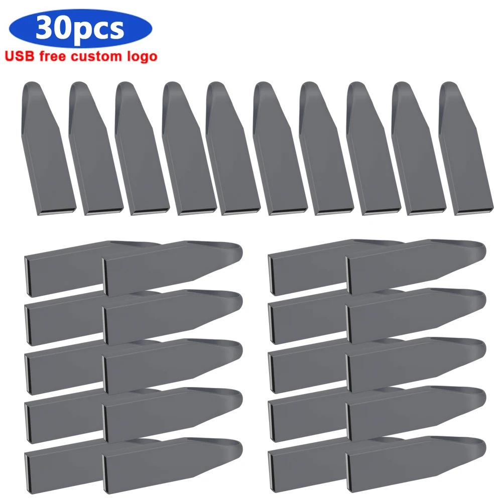 

30pcs/lot free logohigh quality USB Flash Drive Metal Pen Drive 128GB 64GB 32GB 16GB 8GB USB 2.0 flash drive USB Memory Stick
