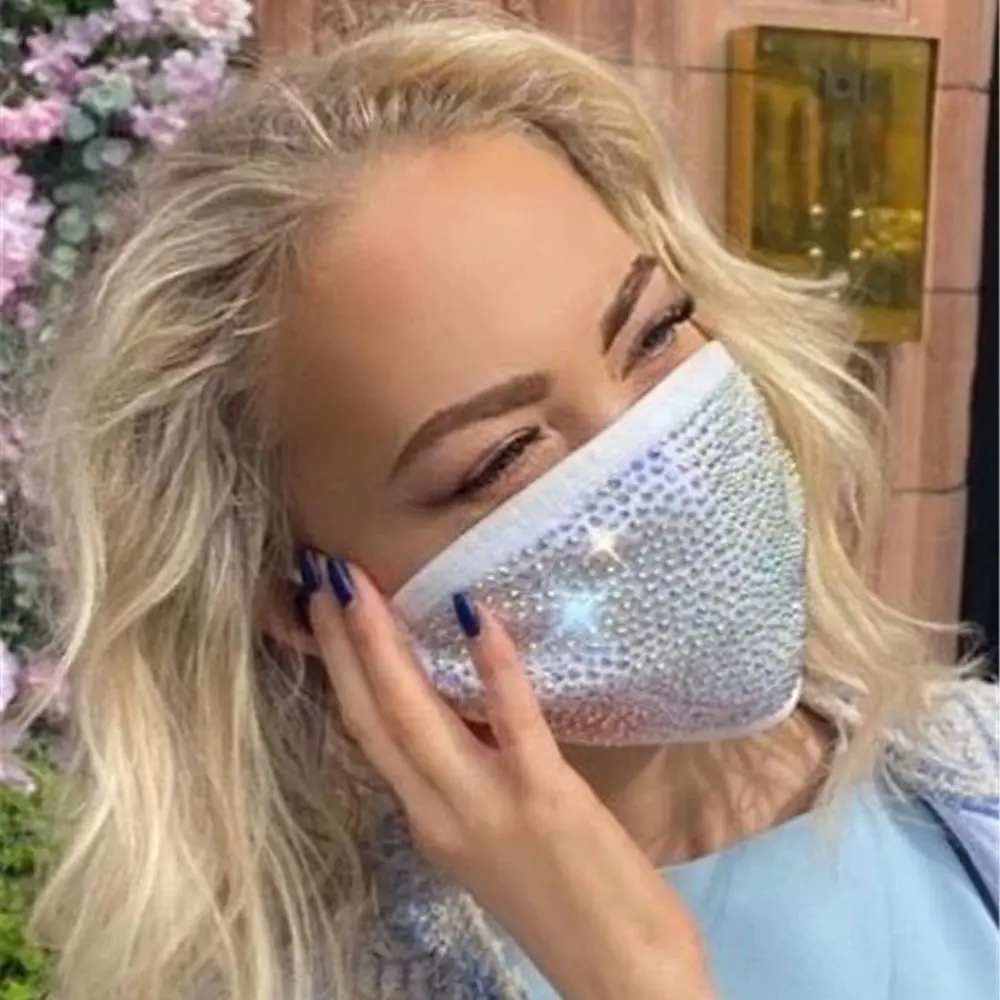 Новый дизайн маска Bling Стразы Маска с бахромой уход за кожей лица косплэй