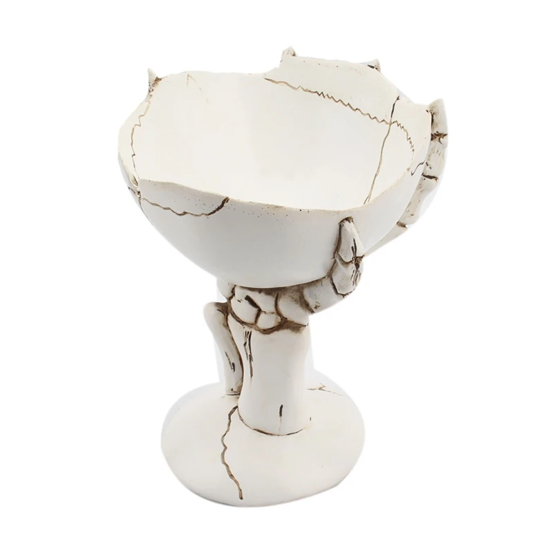 

Поднос для хранения черепа, скелет, ручная статуя, ювелирные изделия, брелок для ключей, контейнер для дома, поднос для конфет, офисное украш...