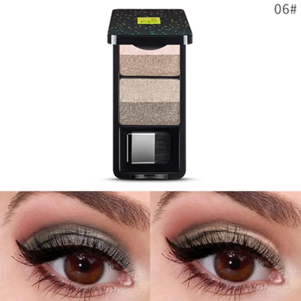 Women Glitter Highlight Long Lasting Eyeshadow All Skin Types Palette Smear Casual China Eye Makeup Tool |