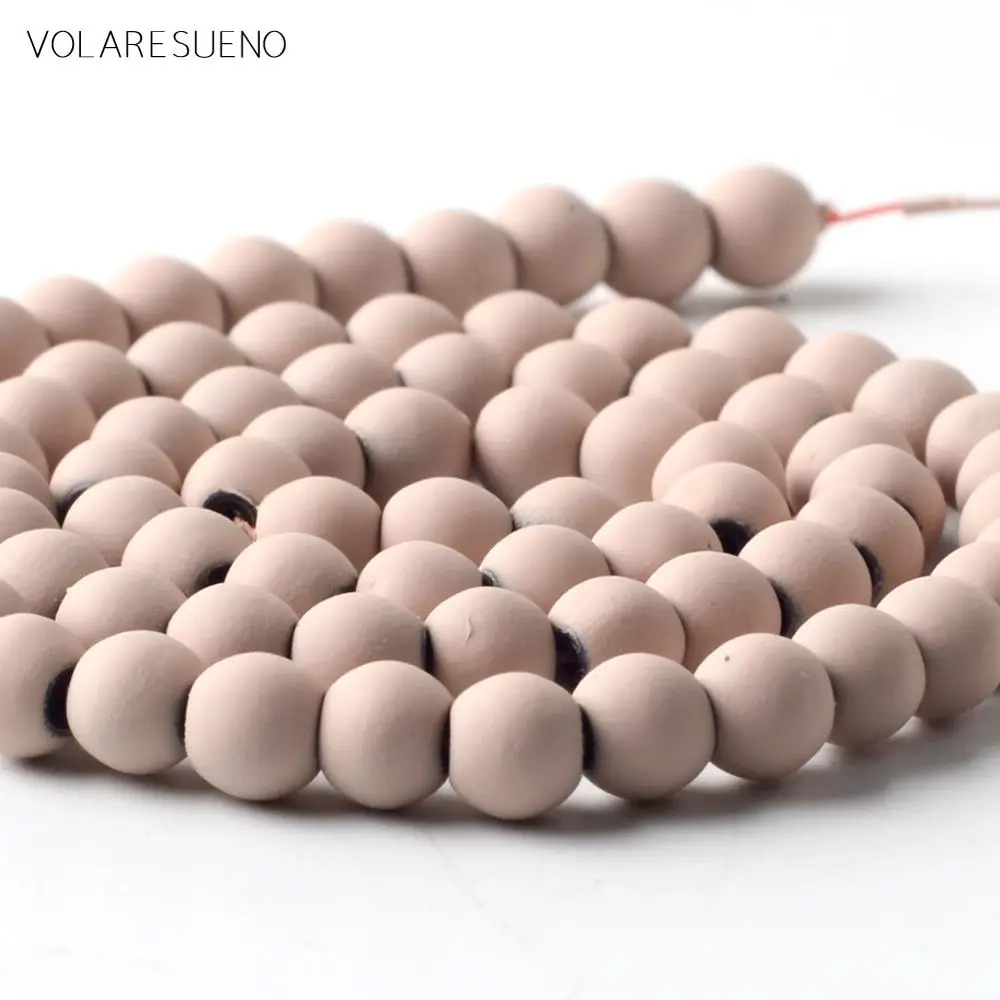 Розовый камень гематит натуральный матовый Резиновые Круглые бусины 4 мм-10 мм