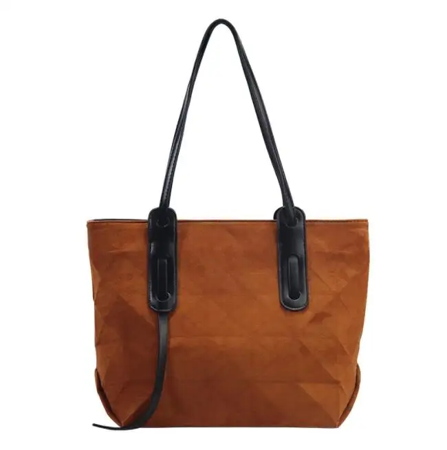 

Женская Стеганая Сумка-тоут с геометрическим рисунком, зимняя однотонная складная сумка из фланелевой ткани, Повседневная бархатная сумка ...