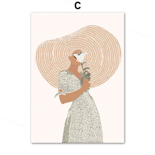 Картина на холсте с изображением девушки тела геометрической кривой абстрактной