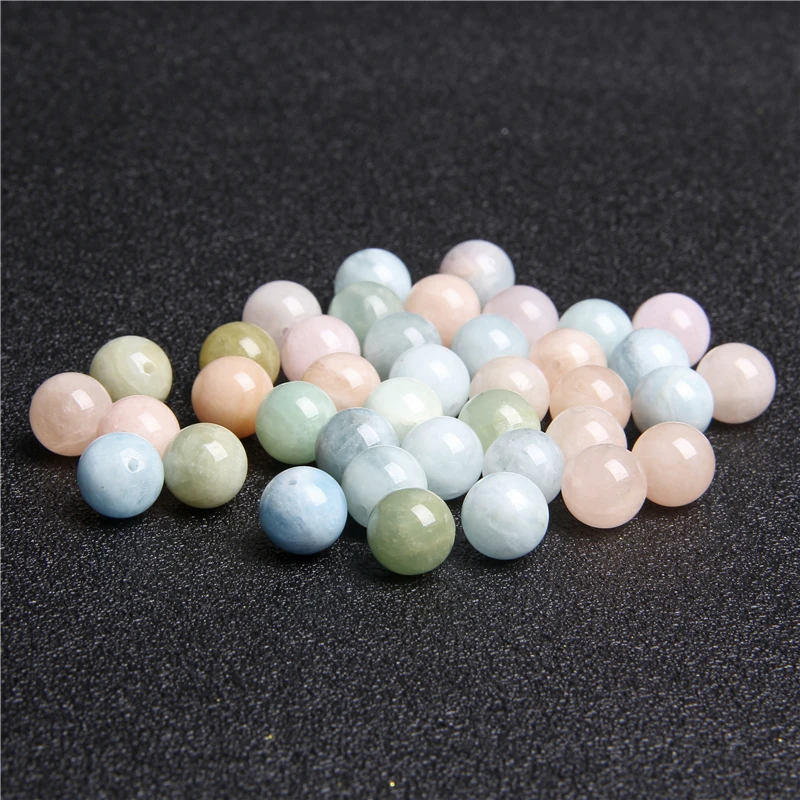 

Morganite Beads Smooth Round Loose Morganite Natural Stone Beads Jewelry Beads 6 8 10mm Beads For Jewelry Bracelet DIY Making
