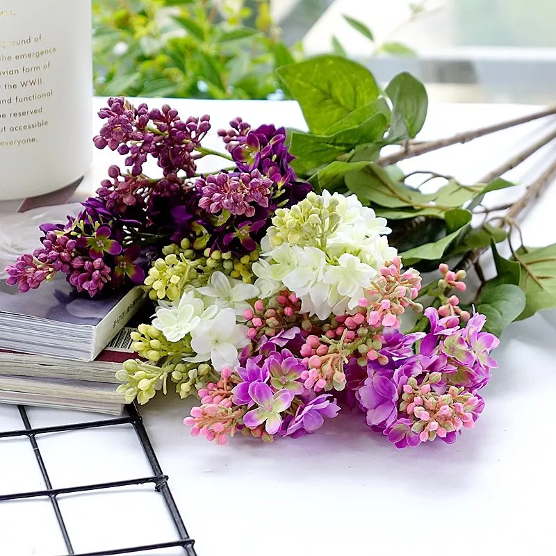 Искусственные цветы JAROWN шелковые сиреневые искусственные аксессуары для