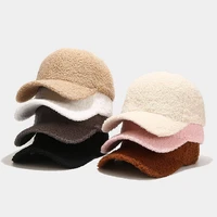 mens womens winter warm baseball caps lambswool brand design male female caps wool winter spring baseball cap