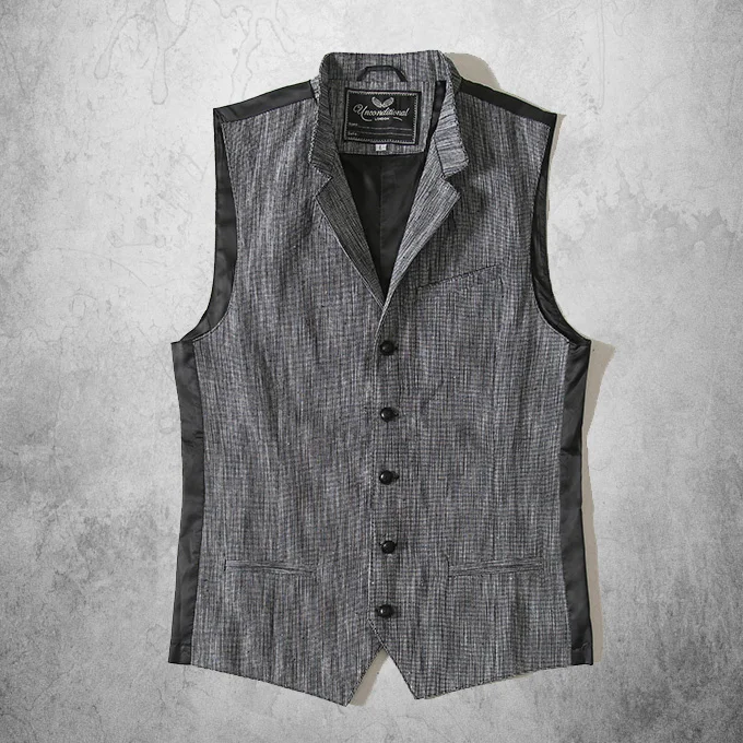 Весенне летний новый мужской жилет из пенькового хлопка с отворотом Мужской