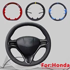Накладка на руль из искусственной замши, черного цвета, для Honda Civic чехол рулевого колеса автомобиля-2006