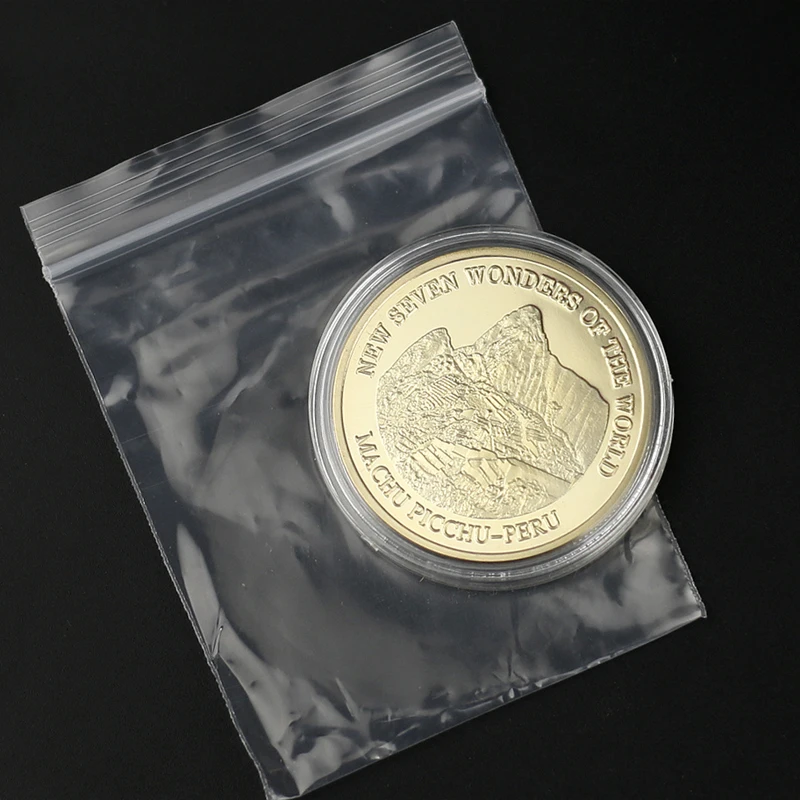 Золотая металлическая монета 2007 достопримечательности мира Перу Мачу Пикчу