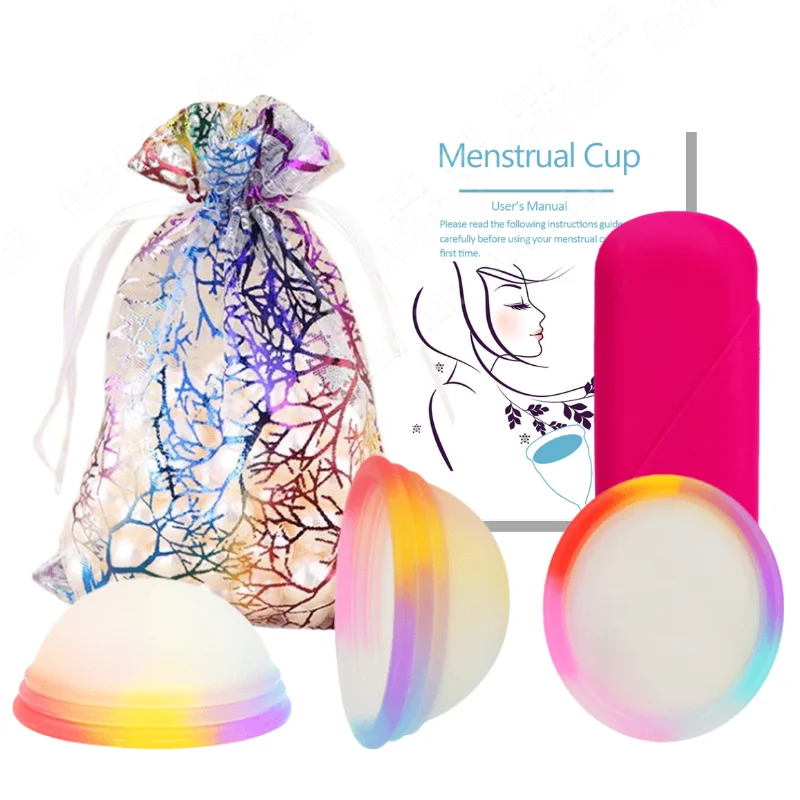 

4pcs/set Reusable Disc Flat-fit Design Menstrual Cup With Extra-Thin Sterilizing Silicone Menstrual Disk Tampon/ Pad Alternative