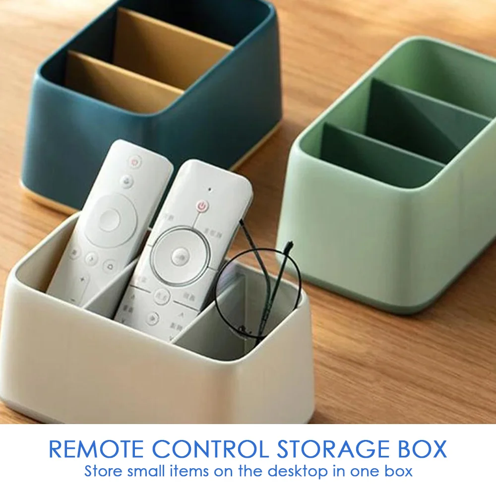 

Desktop Remote Control Storage Box Multi Grids Storage Container Sundries Organizer For Home Storage Boxes