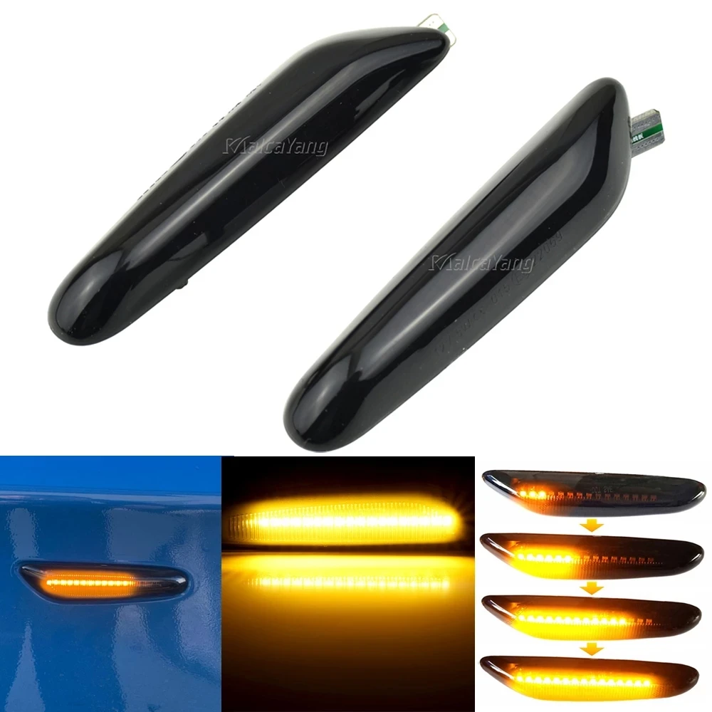 

2PCS Dynamic LED Turn Signal Light Side Marker Lamp For BMW X3 E83 X1 E84 X5 X53 E60 E61 E46 E81 E82 E90 E92 E87 E88