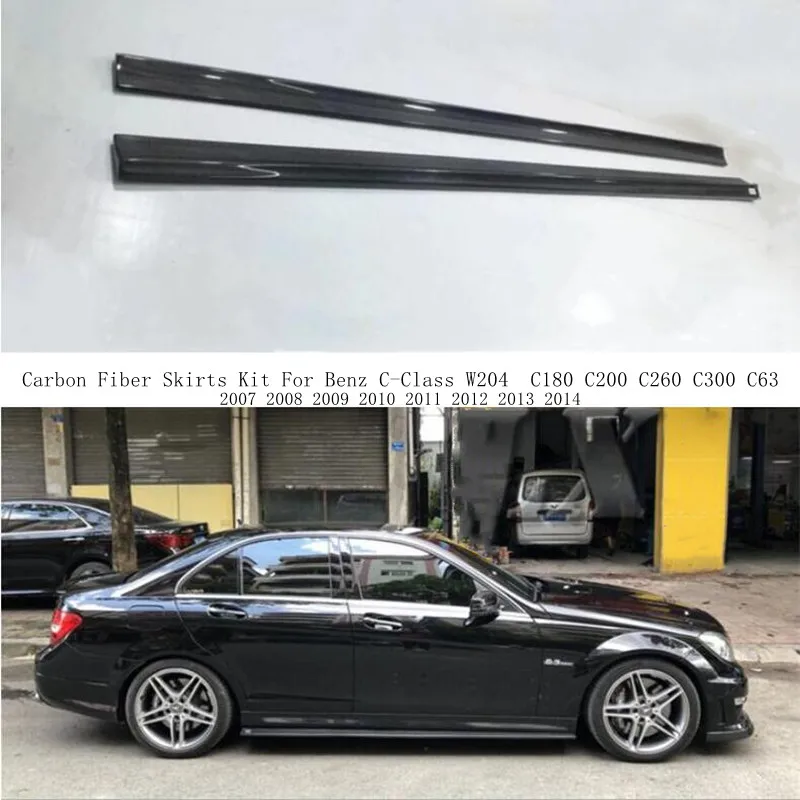 Комплект для юбки из углеродного волокна Mercedes-Benz C-Class W204 C180 C200 C260 C300 C63 2007-2014 |