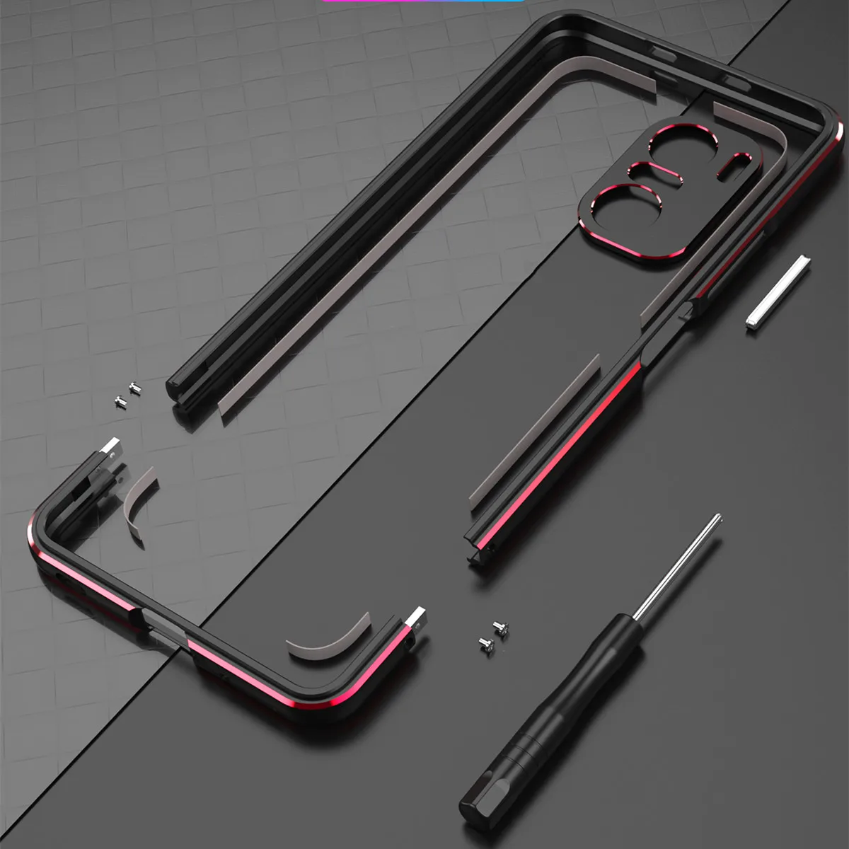 

For Xiaomi Redmi K40/ K40 Pro/POCOPHONE POCO F3 Mi 11i Aluminum metal bumper Frame Slim Cover phone case+ carmera Protector